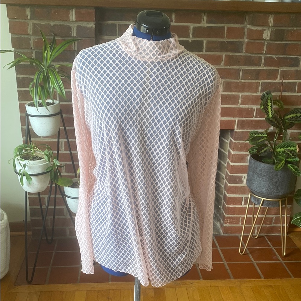 Tamara Malas Normandie Pink Mesh Long Sleeve Top